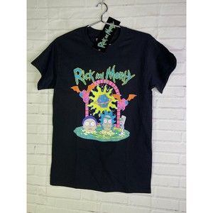 Rick and Morty Licensed Short Sleeve Graphic Print Top T-Shirt Womens Size S